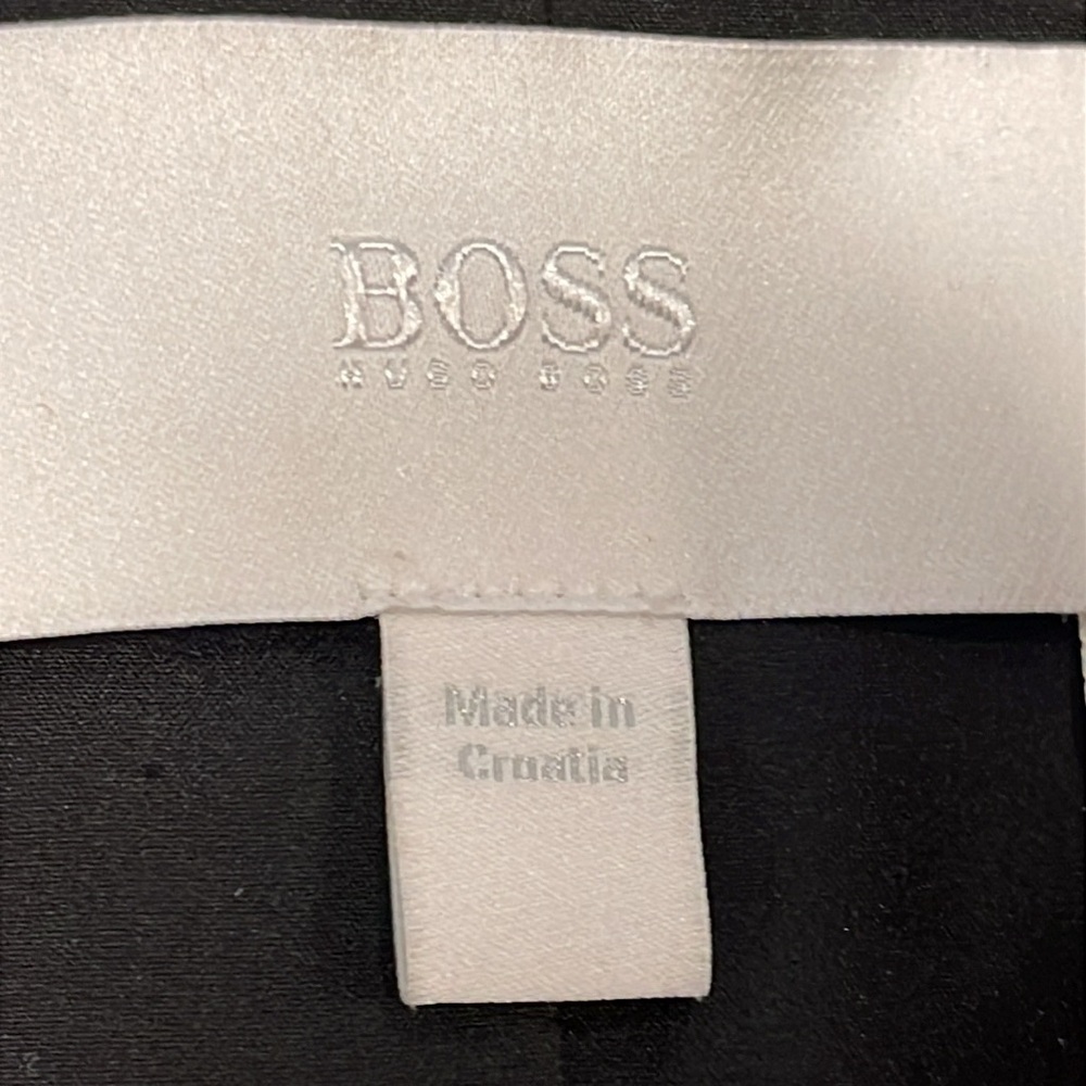 Hugo Boss Dark Blazer with Subtle Check Pattern - Picture 7 of 9